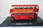 Автобусы. Красный дабл-деккер (двухэтажный автобус) - Leyland RTW75, Англия, 1957