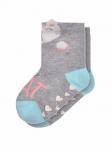 Носки для девочки месяцев со стопперами серый Котик М.2579 Step