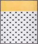 Плед Memphis 130х170 см, цвет белый, желтый, черный, двухсторонний