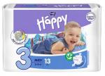 Подгузники детские "bella baby Happy" Midi, 13 шт./уп., вес 5-9 кг (с эластичными боковинками) (Егорьевск)