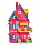Волшебный 3D- город Кукольный домик розовый Д-009