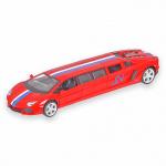 Мод. Маш. 1:32  Лимузин Lamborghini 23см 6601 свет, звук, инерция (1/12шт.) Красный б/к