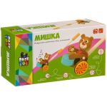 Игрушка деревянная Bondibon каталка МИШКА, 11х7х54,5 BOX