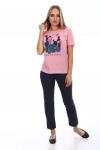 Костюм футболка+капри - Cactuses - 328 - розовый