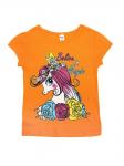 D002-27 футболка для девочек, оранжевая