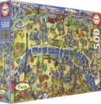18452 Пазл 500  Карта Парижа