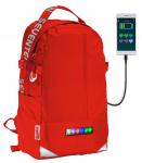 SVHB-RTO-991 Рюкзак со встроенной светодиодной панелью. Цвет красный. Powerbank в комплекте. Размер: 36 x 26 x 18 см. Seventeen LED panel