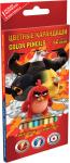 ABDB-US1-P-12 Карандаши цветные. Набор 12 шт, 12 цв. Angry Birds Movie