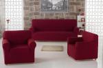 Набор чехлов для дивана "KARNA MILANO" 3+1+1, бордовый                             (kr-102988)