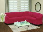 Чехол на диван угловой правосторонний "BULSAN" 2+3, грязно-розовый                             (kr-1798-CHAR004)