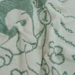 Одеяло детское байковое жаккардовое 100/140 см щенки цвет зеленый