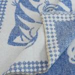 Одеяло детское байковое жаккардовое 100/140 см коты цвет синий