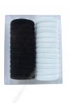 Резинки для волос 4 см (24 шт) SF-1396-6, черно-белые