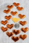 Патч 3D, кожзам "Сердце" 3,6*3 см (20 шт) SF-1542, оранжевый