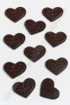 Бирка кожзам 3,7*3 см "Сердце" (10 шт) SF-1656, шоколадный №5