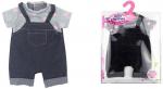 Одежда для куклы 39-45см: костюм джинсы + футболка, пакет с вешалкой