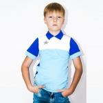 Футболка поло для мальчика - The ONE - синий с голубым