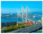 Золотой мост через бухту во Владивостоке