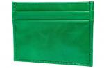 Картхолдер из натуральной кожи для пластиковых карт, цвет зеленый