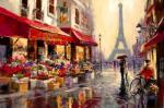Прогулка под зонтом в дождливом Париже