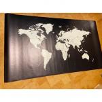 Светящаяся "Карта мира" черная  в тубусе