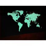 Светящаяся "Карта мира" аквамариновая в тубусе