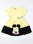 Платье трикотажное для девочки мышка с бантиком, желтый