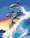 Картина по номерам 20х30 CX 3537 Дельфины