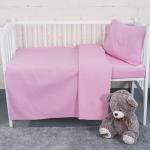 Постельное белье в детскую кроватку цвет розовый