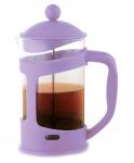 9039 FISSMAN Заварочный чайник с поршнем GAMMA 1000 мл, цвет ЛИЛОВЫЙ (стеклянная колба)
