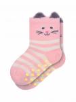 Носки для девочки месяцев со стопперами розовый Котик М.2569 Step