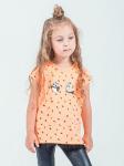 Фуфайка(футболка) для девочки оранжевый 806 Pelops