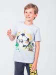 Фуфайка(футболка) для мальчика серый 887 Pelops
