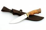 Нож туристический Ворсма Близнец, сталь 65х13, береста, орех (кузница Семина)