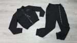 Костюм барби кофта на молнии с карманами и брюки черный KH110
