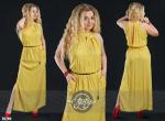 Платье SIZE PLUS длинное бенгалин желтое UM37