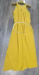Платье SIZE PLUS длинное бенгалин желтое UM37