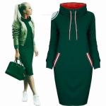 Спортивное платье утепленное зеленое RH KH110