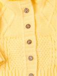 Кофта вязаная для мальчика на пуговицах + штаны, желтый