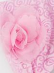 Косынка для девочки на резинке, узоры, цветок, розовый
