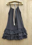 Платье-сарафан воланы с ремешком черный ED111 H109