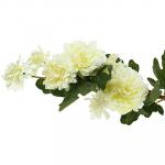 Ветка "Хризантемы" 75 см, 7 цветков, белый (Китай)