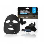 [3W CLINIC] НАБОР Тканевая маска для лица УГОЛЬ Fresh charcoal Mask Sheet, 1 шт