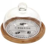 Доска для сыра с крышкой "Cheese" 20*16см круглая