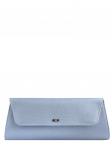 Клатч МИРАНДА ЛАЗУРЬ кожа флотер металлик голубой