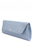 Клатч МИРАНДА ЛАЗУРЬ кожа флотер металлик голубой