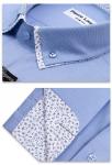 0126ZTESF  Под запонку мужская рубашка голубая Elegance Slim Fit
