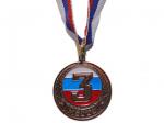 Медаль спортивная с лентой за 3 место. Диаметр 3,5 см: 1735-3