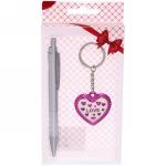 Подарочный набор "Любовь" ручка+брелок 19*9см