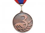 Медаль спортивная с лентой за 3 место. Диаметр 5 см: 5200-15